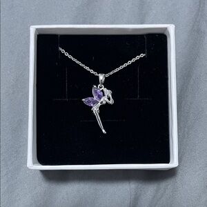 Elegant Silver Fairy Pendant Necklace
